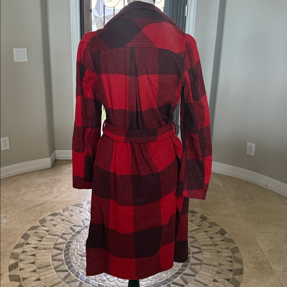 G by Giuliana Black Label Red and Black Wool Blend coat - Picture 6 of 10